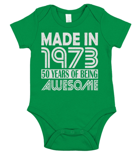 50th birthday vintage 1973 50 years Short Sleeve Baby One-Piece