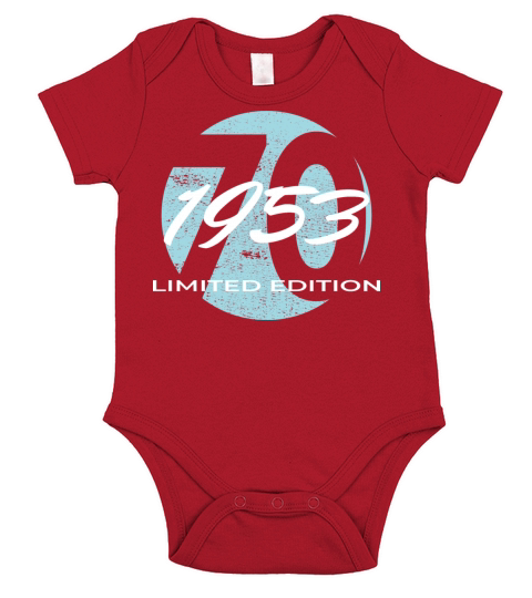 70th birthday men women 70 years 1953 vintage Short Sleeve Baby One-Piece
