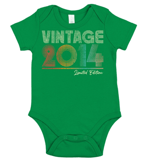 9 Years Old Vintage 2014 9th Birthday Gifts Short Sleeve Baby One-Piece