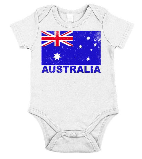 Australia Flag Vintage Australian Origin Nationali Short Sleeve Baby One-Piece