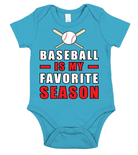 Baseball Is My Favorite Season Short Sleeve Baby One-Piece