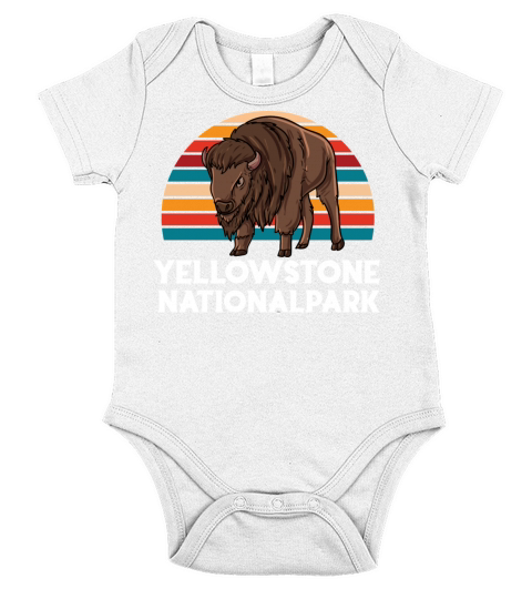 Bison Cow Buffalo National Park Western Wilderness Short Sleeve Baby One-Piece