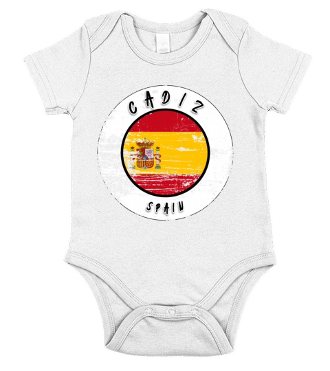 Cadiz Spain Vintage Short Sleeve Baby One-Piece