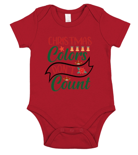 Christmas Colors Dont Count Short Sleeve Baby One-Piece