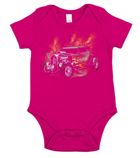 Classic Vintage Car Speedster for Drag Racers Short Sleeve Baby One-Piece