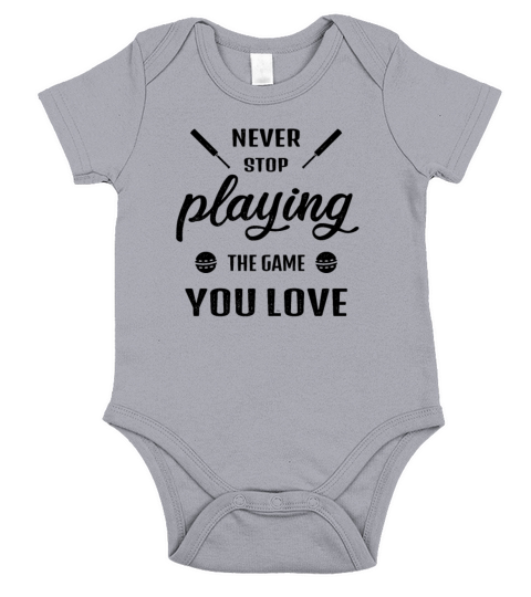 Cricket Gift Never Stop Playing the game you love Short Sleeve Baby One-Piece