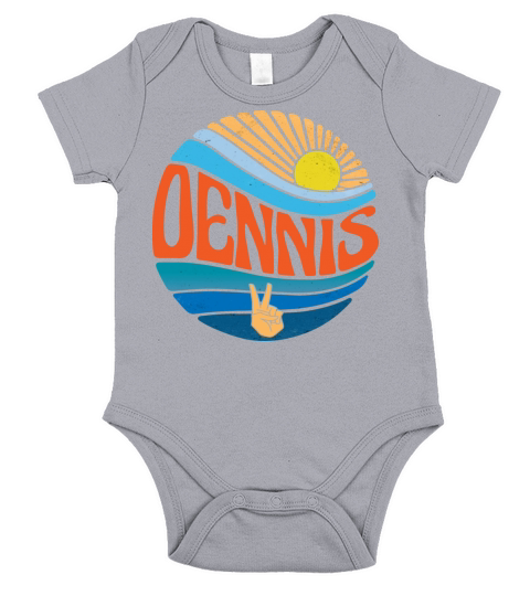 Dennis Shirt Vintage Sunset Dennis Groovy Tie Dye Short Sleeve Baby One-Piece
