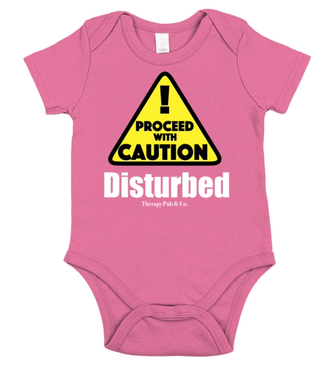 Disturbed Proceed With Caution Short Sleeve Baby One-Piece