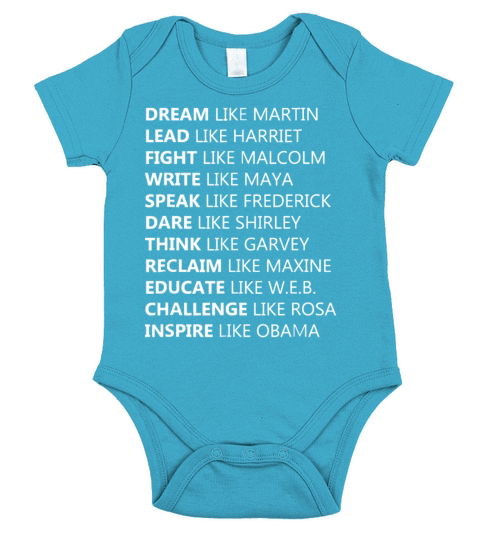 Dream Like Martin Lead Like Harriet Black History Short Sleeve Baby One-Piece