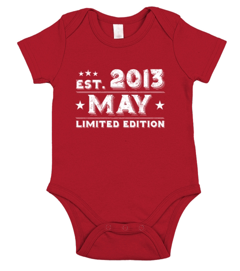 Est May 2013 - Birthday Present - Vintage Short Sleeve Baby One-Piece