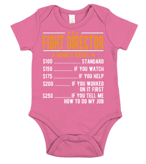 Fight Director Hourly Rates Short Sleeve Baby One-Piece