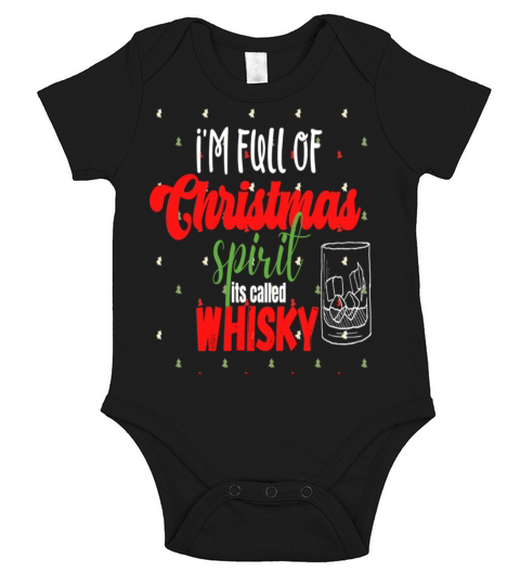 Full of Christmas Spirit Called Whisky Short Sleeve Baby One-Piece