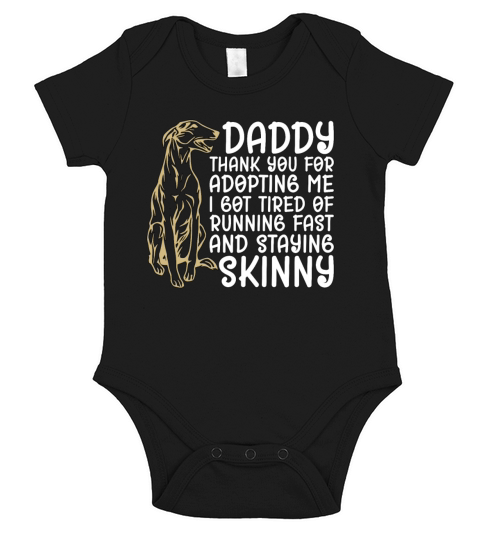 Greyhound Racing Daddy Thank You Greyhound Racer Short Sleeve Baby One-Piece