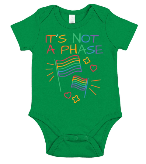 Its Not A Phase LGBT Gay Pride Colors Rainbow Fla Short Sleeve Baby One-Piece