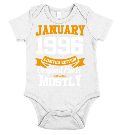 January 1996 Limited Edition Birthday Present Short Sleeve Baby One-Piece