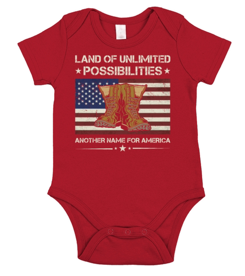 Land Of Unlimited Possibilities Or America Veteran Short Sleeve Baby One-Piece