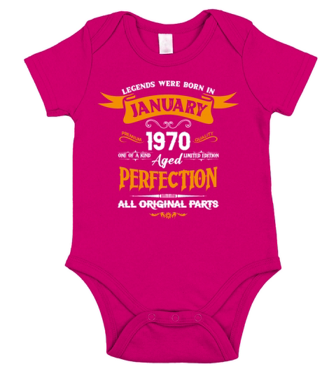 Legends Were Born In January 1970 Short Sleeve Baby One-Piece