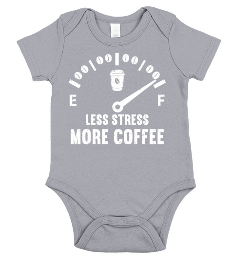 Less Stress More Coffee Short Sleeve Baby One-Piece