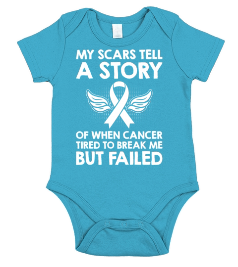 My Scars Tell a Story Lung Cancer Awareness Short Sleeve Baby One-Piece