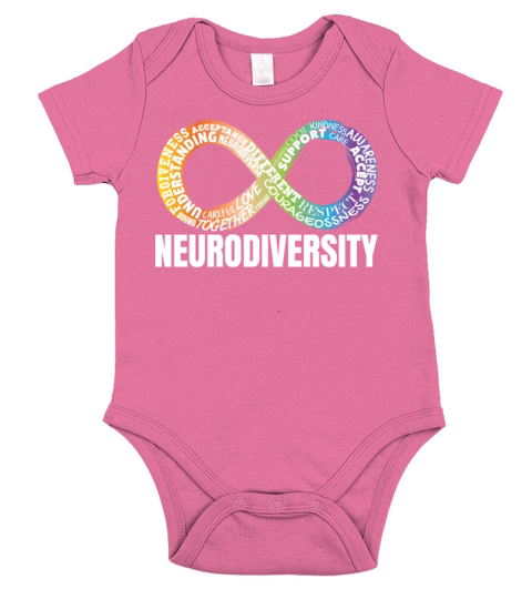 Neurodiversity Infinity Spectrum Autism Awareness Short Sleeve Baby One-Piece