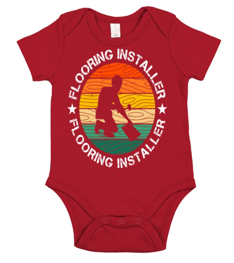 Retro Flooring Installer Short Sleeve Baby One-Piece