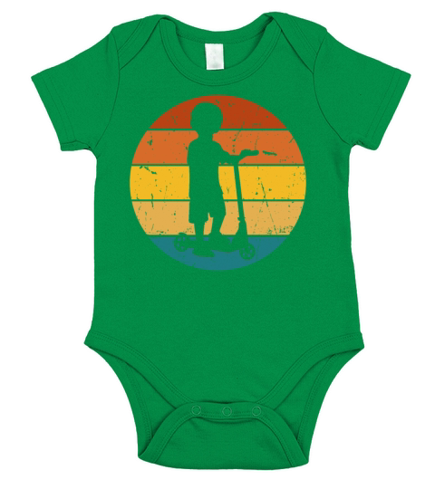 Scooter Stunt Scooter For Kids Retro Short Sleeve Baby One-Piece