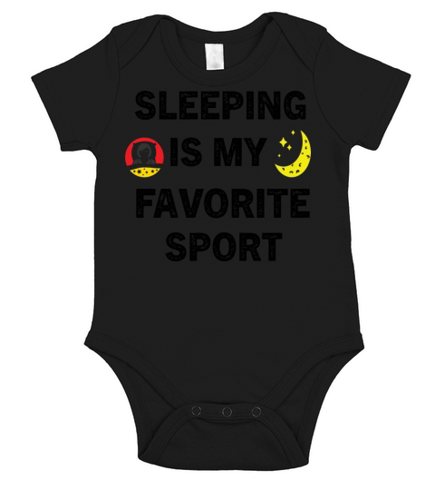 SLEEPING IS MY FAVORITE SPORT Short Sleeve Baby One-Piece