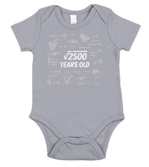 Square Root Of 2500 - 50th Birthday Math Nerd Short Sleeve Baby One-Piece