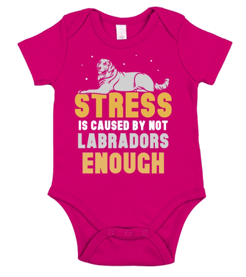 Stress is caused by not Labradors enough Short Sleeve Baby One-Piece