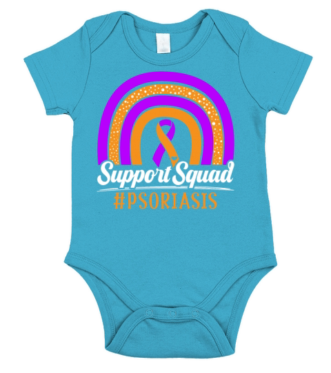 Support Squad Skin Disease Psoriasis Awareness Short Sleeve Baby One-Piece