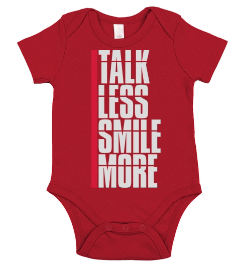 talk less smile more Short Sleeve Baby One-Piece