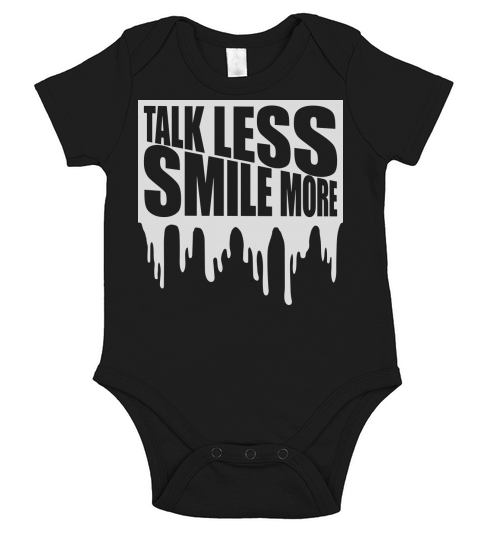 talk less smile more Short Sleeve Baby One-Piece