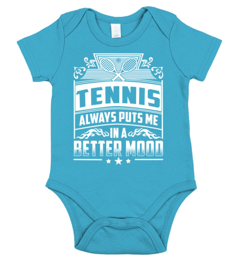 Tennis player - Always puts me in a better mood Short Sleeve Baby One-Piece