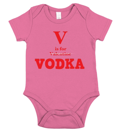 Valentine Vodka Gift Short Sleeve Baby One-Piece
