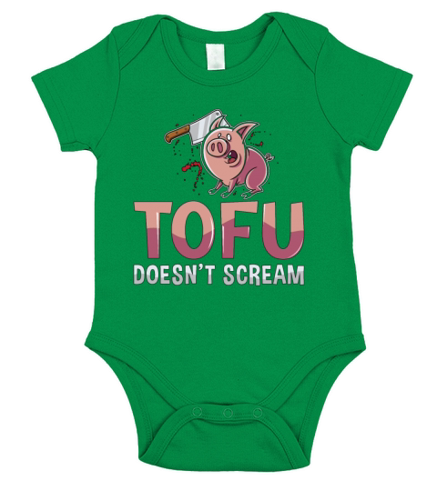 Veganism Tofu Doesnt Scream No Meat Vegan Lover Short Sleeve Baby One-Piece