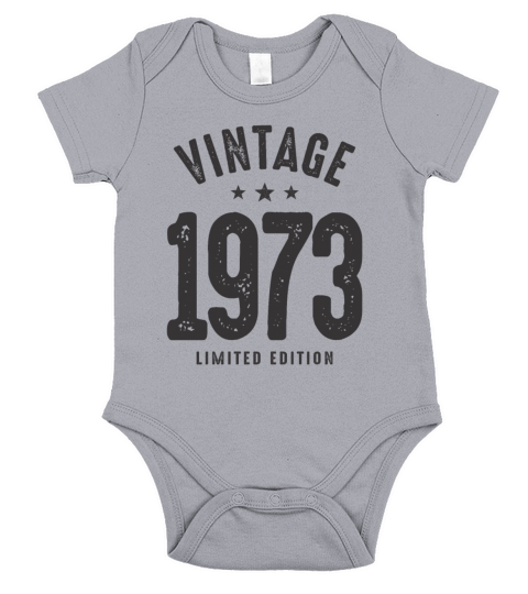 Vintage 1973 - 50th Birthday Classic Born 1973 Short Sleeve Baby One-Piece