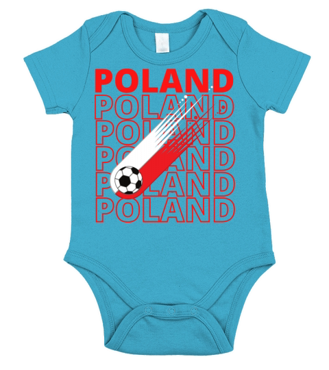 World Soccer Poland Vintage Short Sleeve Baby One-Piece