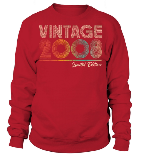 15 Years Old Vintage 2008 15th Birthday Gifts Sweatshirt Unisex