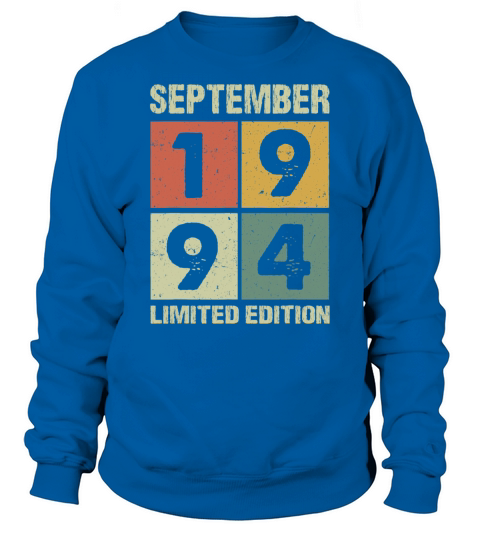 28 Years Old Gifts Vintage September 1994 28th Sweatshirt Unisex