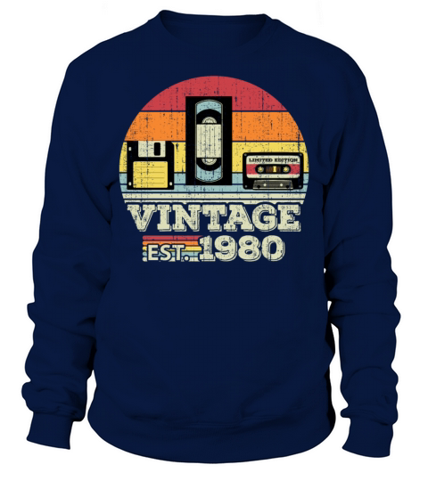 43 Year Old Vintage 1980 43rd Birthday Gift Sweatshirt Unisex