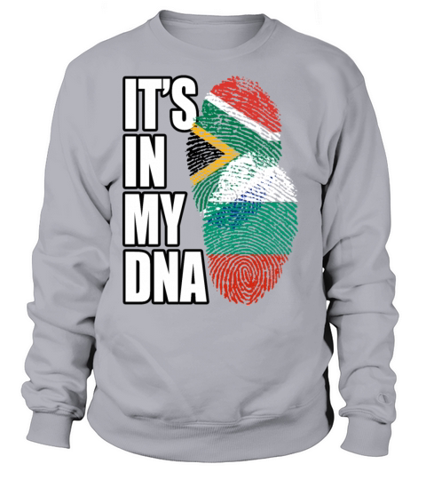 Bulgarian And South African Mix Heritage DNA Flag Sweatshirt Unisex