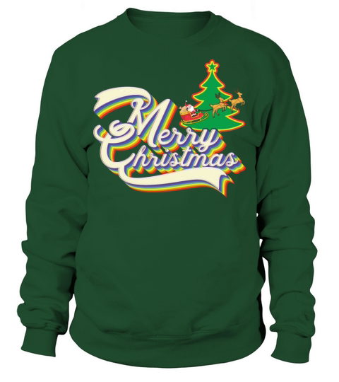 Colorful Merry Christmas Women Xmas Outfit Sweatshirt Unisex