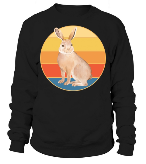 Cute Rabbit Bunny Retro Sunset Vintage Animal Pet Sweatshirt Unisex