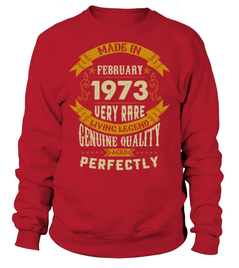 February 1973 Vintage Birthday Present Sweatshirt Unisex