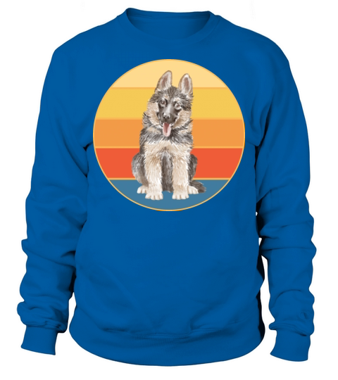 German Shepherd Dog Breed Vintage Retro Sunset Sweatshirt Unisex