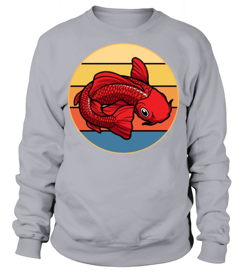 Japanese Koi Fish Vintage Retro Sunset Sweatshirt Unisex