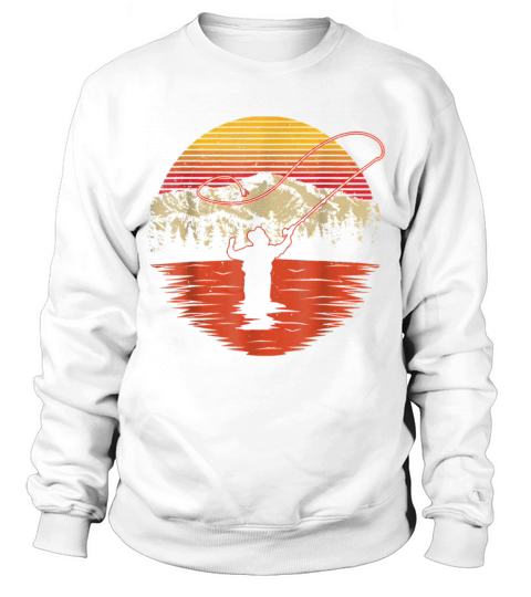 Retro Vintage Fly Fishing Shirt Sweatshirt Unisex