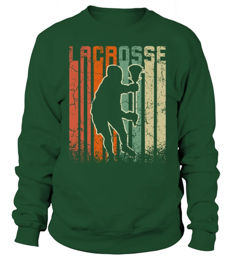 Retro Vintage Lacrosse Player Sweatshirt Unisex