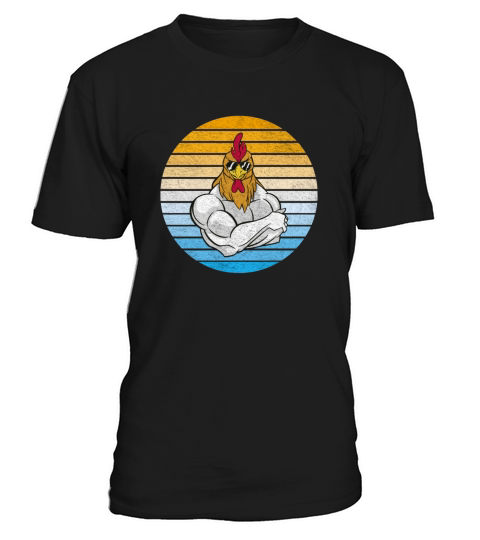 Chicken with cool vintage sunglasses T-Shirt Unisex