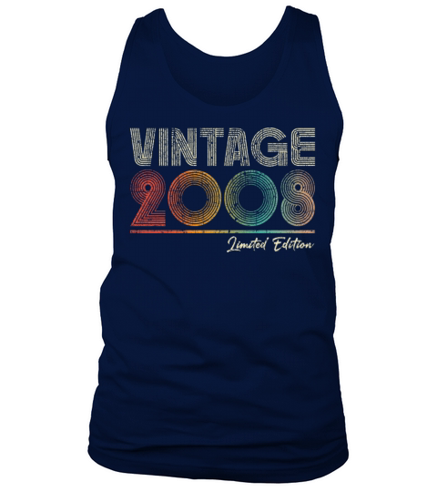 15 Years Old Vintage 2008 15th Birthday Gifts Tank Top Unisex